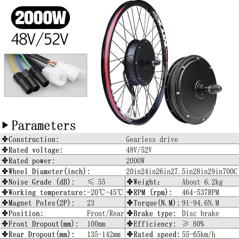 72V 5000W E-Bike-Kit mit S966  – 5000W Hub Motor Kit 72V Bewertung und Preis