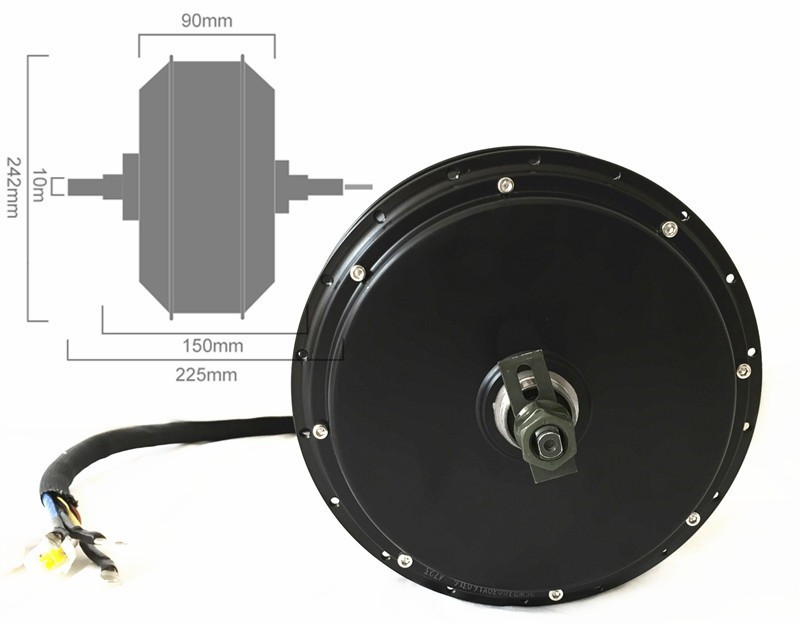 QS205 V3 48-72v 5000W 3,5 T/5T – 5000W Hub Motor Kit 72V Bewertung und Preis